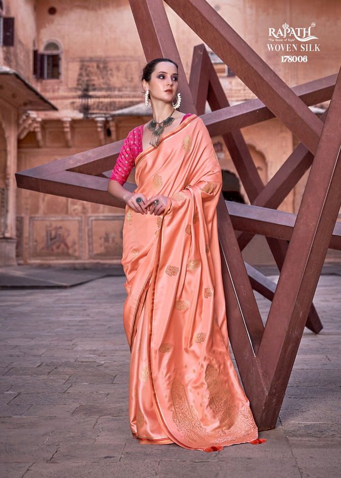 Rajpath Neha Silk Satin Weaving Wedding Sarees Catalog